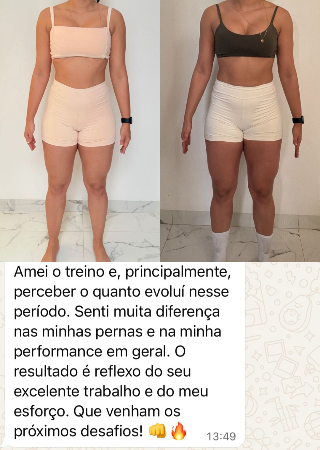 Depoimento antes e depois